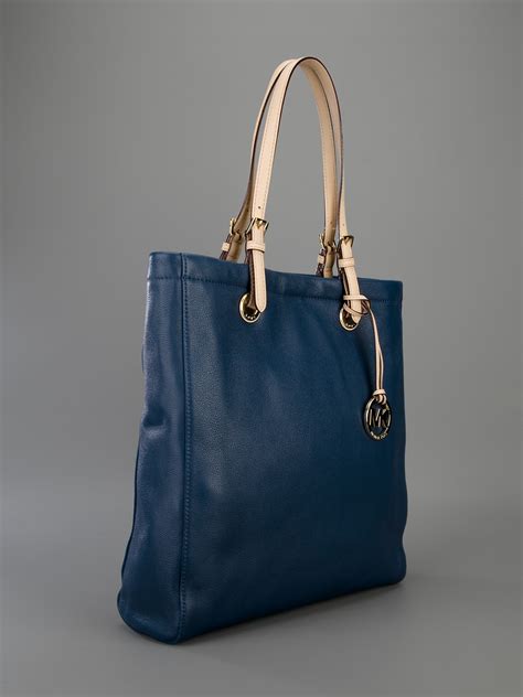 michael kors blue with sparkle bag|Michael Kors blue tote bag.